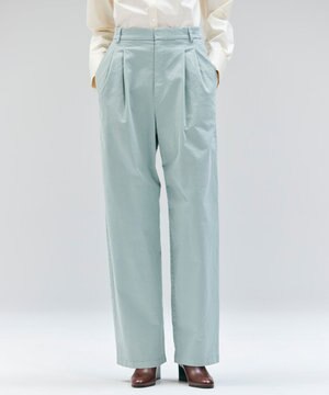  【洗える・Oggi 11月号掲載】HAMLIN / コットンストレッチ2タックワイドパンツ