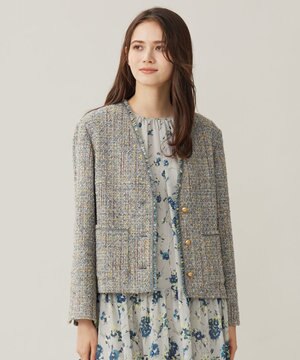  ラメノットファンシーツイード ジャケット