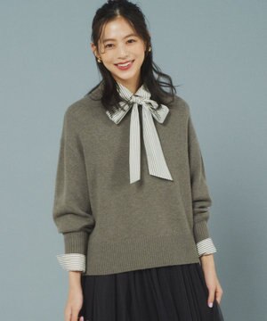 【ボウタイ付き】メッセージシャーティング シャツ