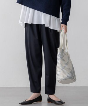  【セットアップ対応/洗える】ライトクロス コクーン パンツ