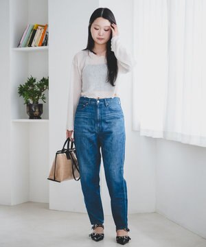  FS linen ankle tapered アンクル丈 テーパードボーイフィットリネンデニム