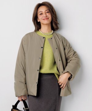 【稲沢朋子さん着用/撥水・軽量】ステッチレス ショート コート