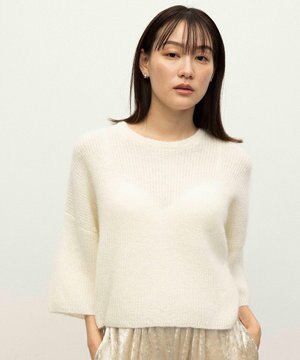  【ReNAVE】ウールモヘア クルーネックニット