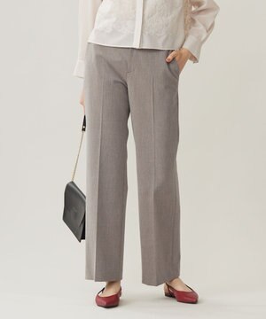  【WEB限定カラーあり・撥水加工・洗える】TRギャバストレート パンツ