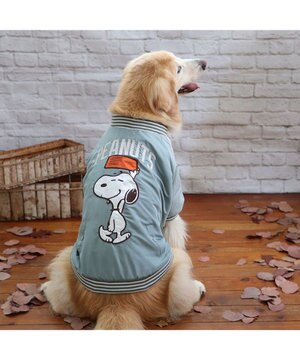  スヌーピー 遠赤外線 スカジャン 《オリーブグリーン》 中型犬 大型犬