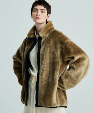 【UNISEXあり】エコファー ブルゾン(uncrave WHITE)