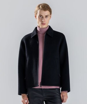  【新素材】ウールキャメルリバー　ジップアップブルゾン