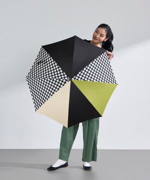  レディース向け プラスリング 長傘 60cm BLK/GRN T1347