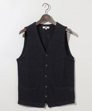  【キングサイズ・和紙使用エコ素材/日本素材/軽量/通気性/速乾性】和紙ムリネ ニット ベスト