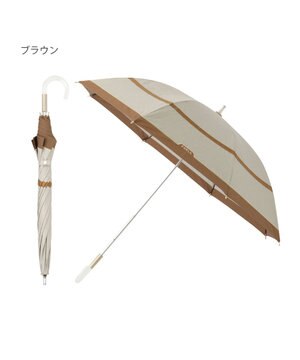  FURLA 晴雨兼用日傘 長傘 シャンブレー切継 ／遮光 遮熱 UV