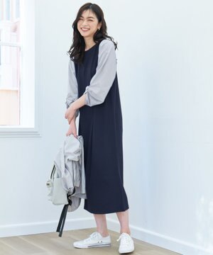 【洗濯機可】コンビネーションワンピース