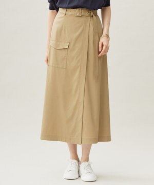  デニムライクボトムフレア スカート