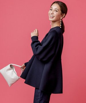  BEAUTY FORM JERSEY ペプラム トップス