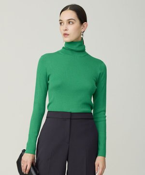 【新色追加】エクストラファインメリノリブ タートルネックプルオーバー