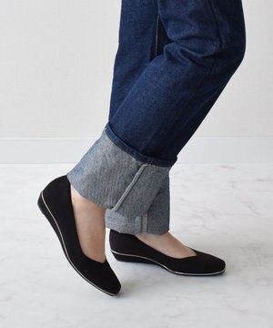  【Bridget Birkin】スクエアカジュアルウエッジパンプス