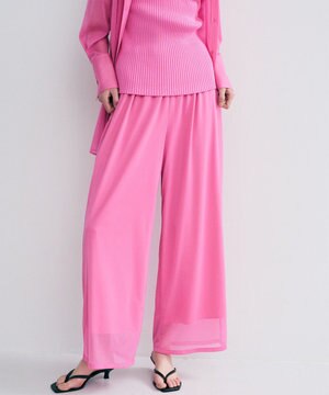  トリコットシフォン ギャザーパンツ