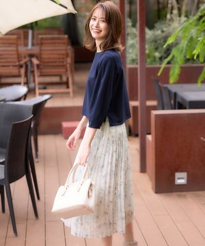  【2SET】トップス×プリーツスカート セット