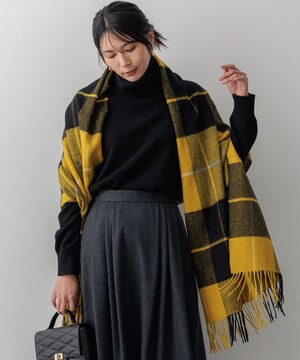  カシミヤ チェック ストール