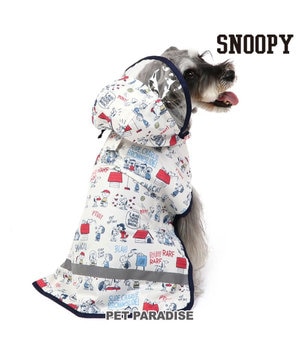  スヌーピー  レインコート 透明フード付き 《アメリカンビンテージ柄》 小型犬