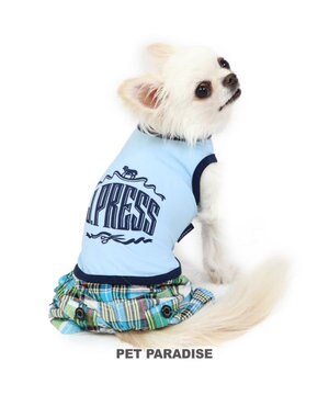  犬の服 春夏 ひんやり クール 接触冷感 虫よけ  J.PRESS マリン パンツ つなぎ 【小型犬】クールマックスエコメイド