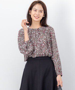  プティフラワープリント ブラウス