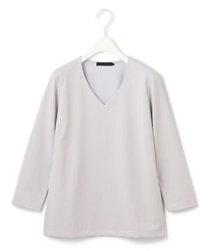  【洗える】スーペリアジャージー Vネックプルオーバー