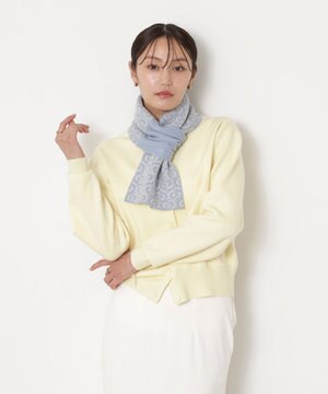  mila schon (ミラ・ショーン) カシミヤ100％ ジャガードプチマフラー リバーシブル