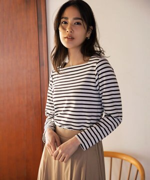 スクエアネックテール ロングＴシャツ