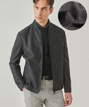  新素材【洗える/シワになりにくい/ストレッチ】カラミプリント MA-１ブルゾン