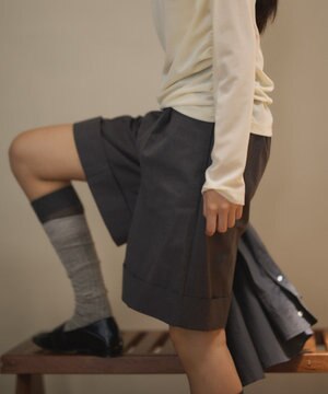  ロールアップハーフパンツ