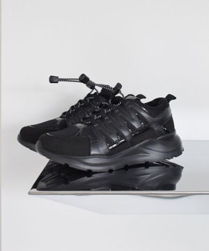  【PARADIS COULEUR】異素材コンビワントーンスニーカー