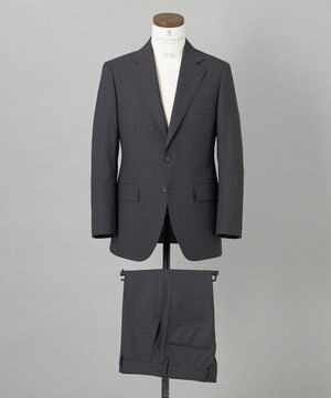  【オールシーズン対応】WOOL×POLYESTER ライトウェイト スーツ（グレー）