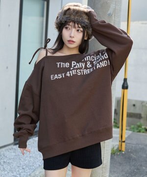 裏起毛2WAYグラフィックワンショルBIGスウェット