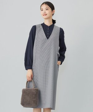  【洗える】LANATEC ガンクラブ ジャンパースカート