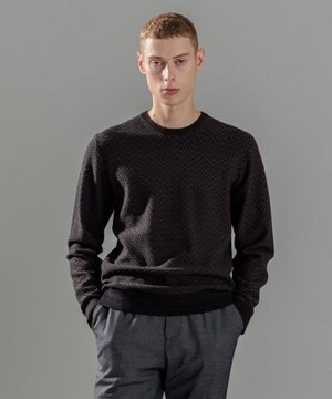 【イージーケア】 ヴィスコースリンクス　クルーネックニット