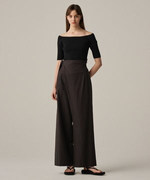 【手洗い可】コットンリネンツイル パンツ（uncrave WHITE）