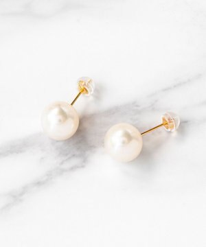  【WEB限定】NOBLE PEARL PIERCED EARRINGS K18淡水パール ピアス