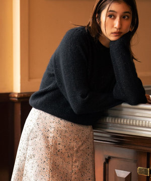 ラメラクーンタックディテール ニット