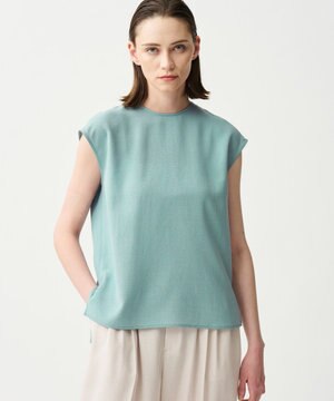  ドライタッチトロ ノースリーブブラウス