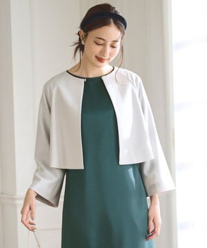  【洗える】セレモニークロップド ジャケット