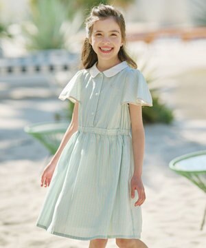  【110-140㎝】サマーストライプ ワンピース