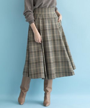 【マガジン掲載】ランダムチェック フレアスカート（KJ23）