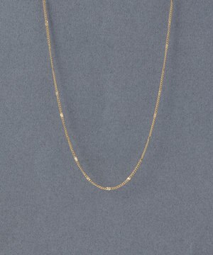  〈金属アレルギー対応〉ポイントチェーンステーションネックレス/ゴールド