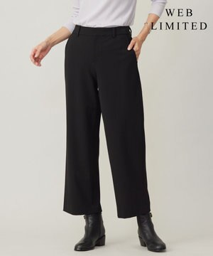 【WEB限定カラーあり】T/Rアルガンシルク ワイド パンツ