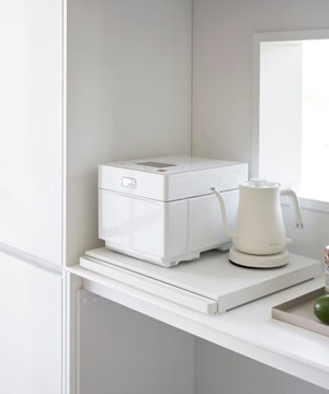  キッチン家電下スライドテーブル タワー ホワイト