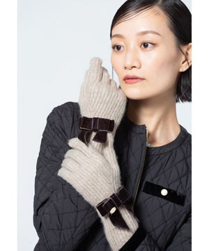  VELVET RIBBON KNIT GLOVE ニットグローブ