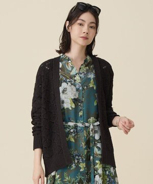  ジオメトリックモチーフ カーディガン