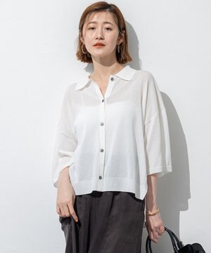  【SLOW/一部店舗限定】シアーサマー ニット