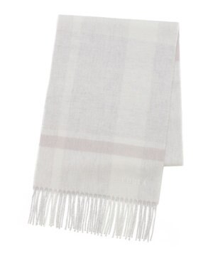  【洗える】FURLA カシミヤ混ラメ入りチェックストールマフラー／幅30cm