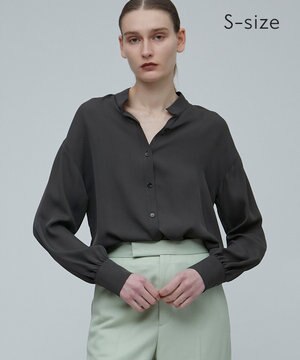  【S-size】BRISSAC / スタンドカラーブラウス